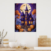 Betoverde Halloween nacht Poster (Keuken)