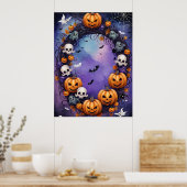Betoverde Halloween nacht Poster (Keuken)