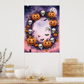 Betoverde Halloween nacht Poster (Keuken)