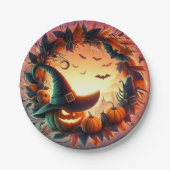 Betoverde Halloween Night Paper Borden Papieren Bordje (Voorkant)