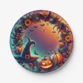 Betoverde Halloween Night Paper Borden Papieren Bordje (Voorkant)