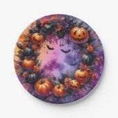 Betoverde Halloween Night Paper Borden Papieren Bordje (Voorkant)