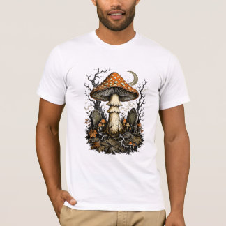 Betoverde Halloween Paddenstoel Vintage Gotisch Wo T-shirt