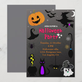 Betoverde Halloween uitnodigingskaart Kaart