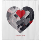 Betoverde harten douchegordijn (Voorkant)