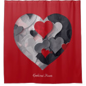 Betoverde harten douchegordijn (Voorkant)