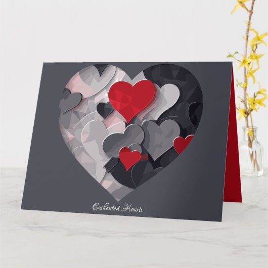 Betoverde Harten Kaart (Gele Bloem)