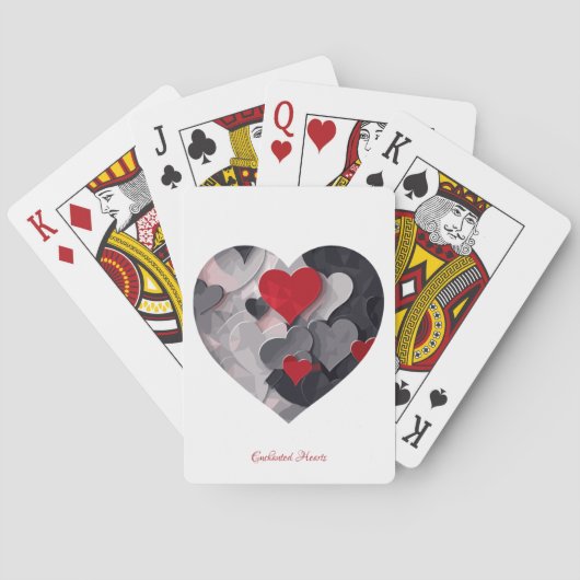 Betoverde harten pokerkaarten (Achterkant)