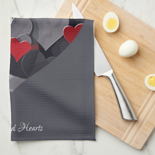 Betoverde harten theedoek (Quarter Fold)