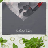 Betoverde harten theedoek (Gevouwen)