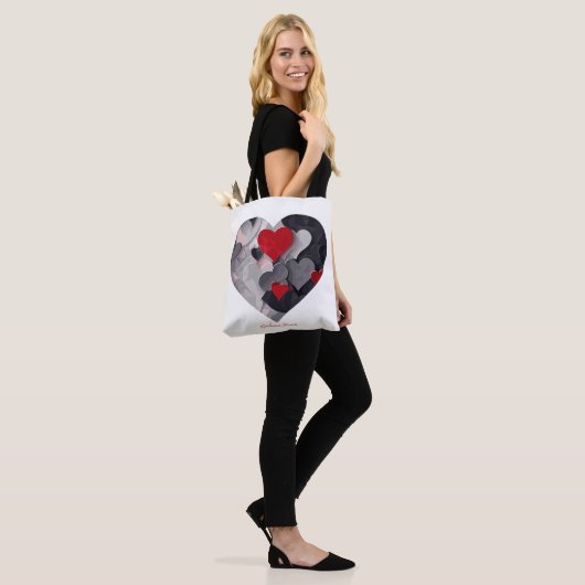 Betoverde harten tote bag (Op model)