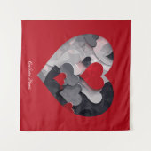 Betoverde harten wandkleed (Voorkant (horizontaal))