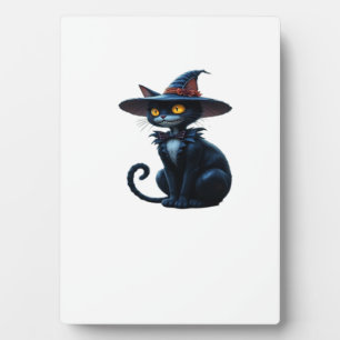 Betoverde Hek Halloween Kat Scene Klassiek T-Shirt Fotoplaat