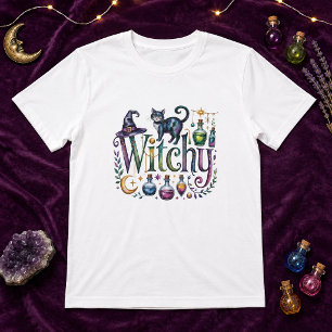 Betoverde Hekserige Kat Apotheek Waterverf T-shirt