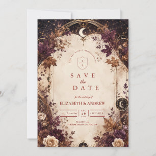 Betoverde Hemelse Herfst Bruiloft Save The Date