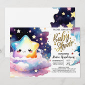 Betoverde hemelse nacht Baby shower Kaart (Voorkant / Achterkant)