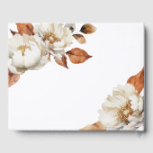 Betoverde herfst Botanische Bloemen Bruiloft Gastenboek (Achterkant)