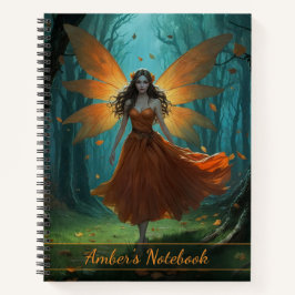 Betoverde Herfst Elf Dankzegging Fantasie Kunst Notitieboek
