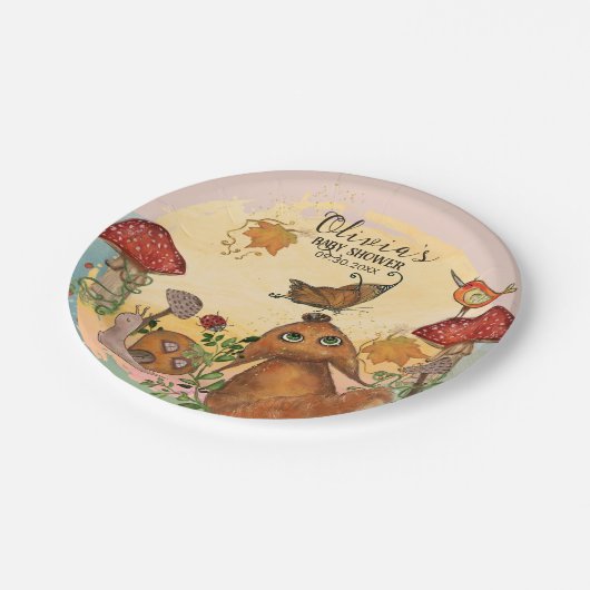 Betoverde Herfst Fairy Baby shower Bord (Gekanteld)