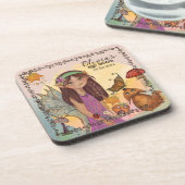 Betoverde Herfst Fairy Baby shower Onderzetter (Linkerzijde)