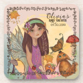Betoverde Herfst Fairy Baby shower Onderzetter (Voorkant)