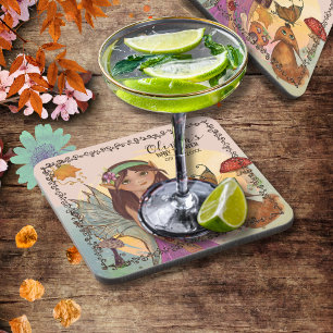 Betoverde Herfst Fairy Baby shower Onderzetter