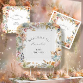 Betoverde Herfst Fairy Floral Baby Girl Shower Papieren Bordje