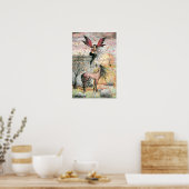 Betoverde Herfst Fee Eenhoorn Kunst Poster (Keuken)