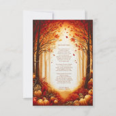 Betoverde herfst oogst silhouet bruiloft bedankkaart (Voorkant)