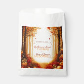 Betoverde herfst oogst silhouet bruiloft bedankzakje (Voorkant)