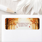 Betoverde herfst oogst silhouet bruiloft etiket (Insitu)