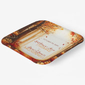 Betoverde herfst oogst silhouet bruiloft papieren bordje (Gebogen)