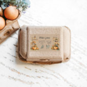 betoverde herfst rustiek script ei karton label