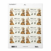 betoverde herfst rustiek script ei karton label (Full Sheet)