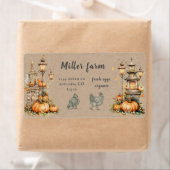 betoverde herfst rustiek script ei karton label (Insitu)