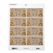 betoverde herfst rustiek script ei karton label (Full Sheet)