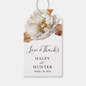 Betoverde herfst rustieke bloemen botanische bruil cadeaulabel