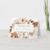 Betoverde herfst rustieke botanische dank u bedankkaart (Voorkant)
