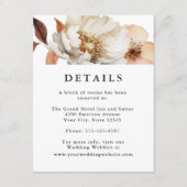 Betoverde herfst rustieke botanische details informatiekaartje (Voorkant)