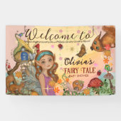 Betoverde Herfst Sprookje Baby Shower Aangepaste M Spandoek (Horizontaal)