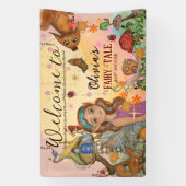 Betoverde Herfst Sprookje Baby Shower Aangepaste M Spandoek (Verticaal)