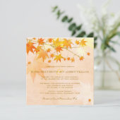 Betoverde herfst verlaat landelijke bruiloft kaart (Staand voorkant)