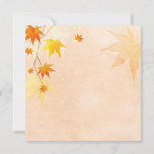 Betoverde herfst verlaat landelijke bruiloft kaart (Achterkant)