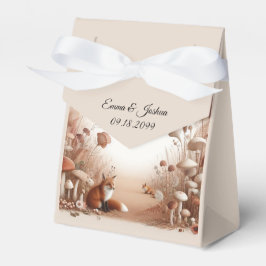 Betoverde herfstbos vossen bruiloft bedankdoosjes