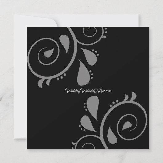 Betoverde herfstbos vossen bruiloft kaart (Achterkant)