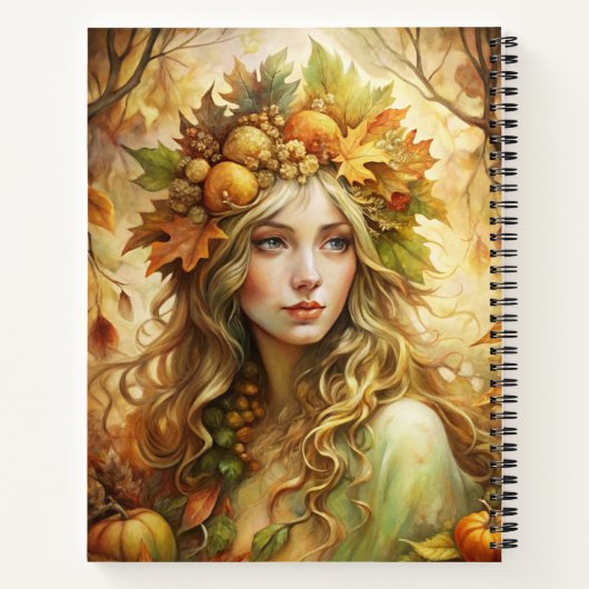 Betoverde herfstbosfee notitieboek (Achterkant)