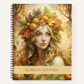 Betoverde herfstbosfee notitieboek (Voorkant)