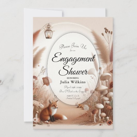 Betoverde herfstvossen kaart (Voorkant)