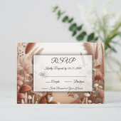 Betoverde herfstvossen RSVP kaartje (Staand voorkant)