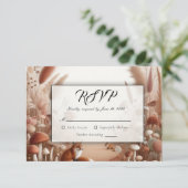 Betoverde herfstvossen RSVP kaartje (Staand voorkant)
